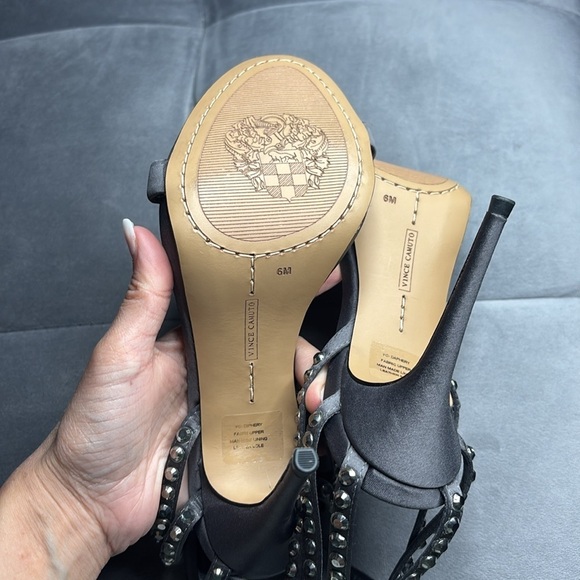 Vince Camuto Gray Strappy Heels size 6 - Picture 3 of 6